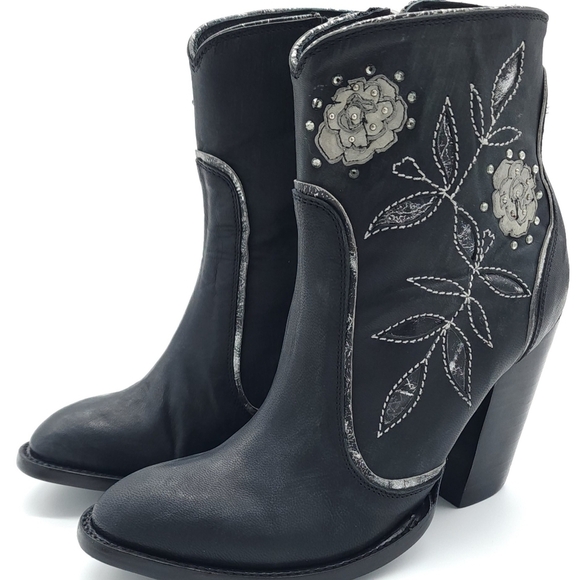 Old Gringo Marillyn Short 6 Inch Black Heeled Boot Women's Size 7 B - Picture 3 of 15